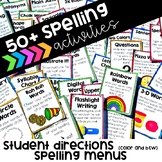 50+ Spelling & Word Work Activities: Half Page Student Dir