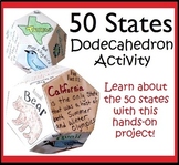 50 State Dodecahedron Activity US History Hands on Project