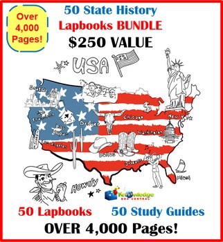Preview of 50 State History Interactive Lapbook Bundle