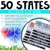 50 State Research Activity and Flip Book/ 50 States Note T