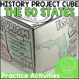 50 States 3D Project Cube *History Craftivity* Geography R