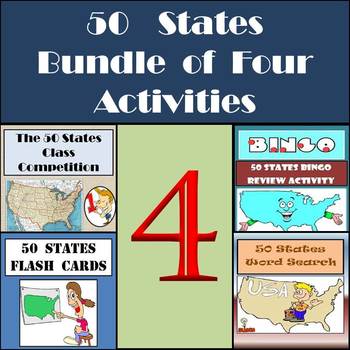 Preview of 50 States Activities Bundle - Four Different Activities