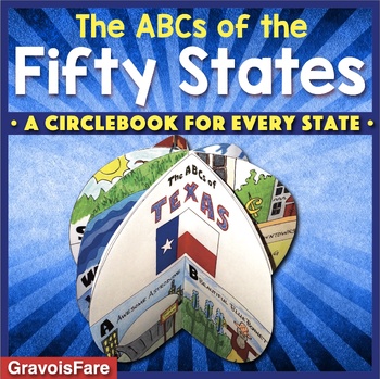 Preview of 50 States Activity -- ABCs of the Fifty States: A Circle Book for Every State