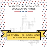 50 States And 50 capitals of the USA Crosswords puzzle