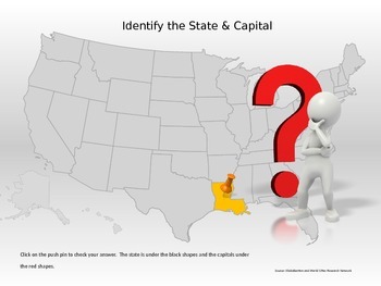 Preview of 50 States & Capitals Interactive Power Point