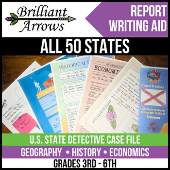 Preview of Ultimate 50-State Detective Case File Bundle: Geography, History, and Economics