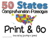 50 States Comprehension Passages {Print & Go}