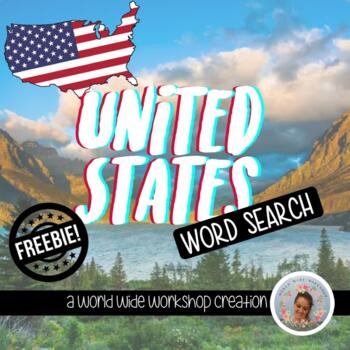Preview of 50 States Digital Word Search Activity FREEBIE (Key & PDF included)