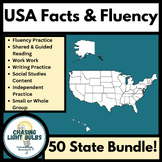 50 States Fluency & Literacy Practice BUNDLE!!! - All Stat