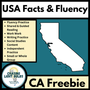 Preview of 50 States Fluency & Literacy Practice - California Freebie