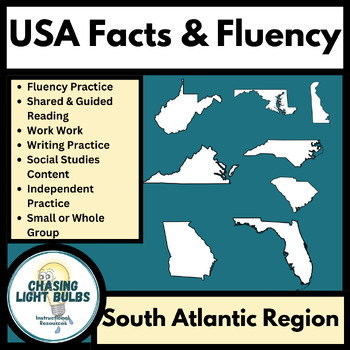 Preview of 50 States Fluency & Literacy Practice - South Atlantic Region