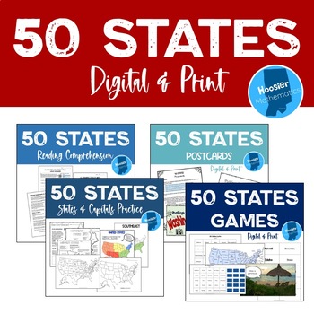 Preview of 50 States Geography Bundle | Reading | Mapping