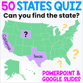 50 States Map Quiz - Find the State on US Map - Interactiv