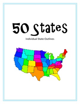 Preview of 50 States Outlines- with and without labels