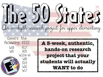 Preview of 50 States Project - an upper-elementary research project