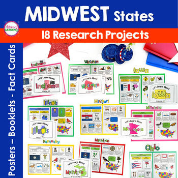 Preview of 50 States Projects MIDWEST REGION US States Research Project