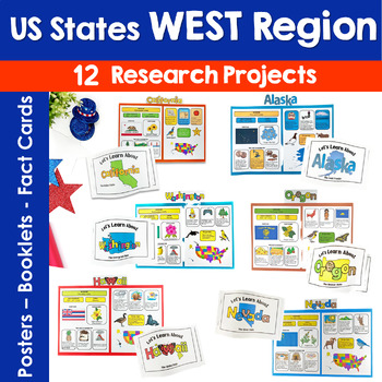 Preview of 50 States Projects WESTERN REGION US States Research Project