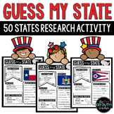 50 States Research Activity Guess My State Bulletin Board 