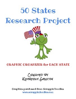 Preview of 50 States Research Project Graphic Organizers