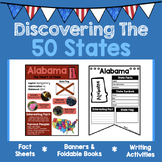 50 States Research and Writing Unit for First and Second Grade