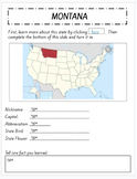 50 States Research w/ Google Slides (States 26 - 50)