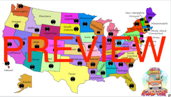 Preview of 50 States - Slide descriptions & Books linked! (Google Drive)
