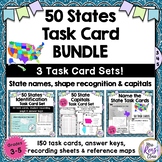 50 States Task Card BUNDLE (3 products) - Name the States,