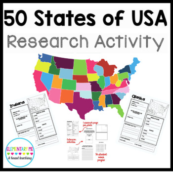 Preview of 50 States Activity Workbook No Prep { USA Geography State Facts }