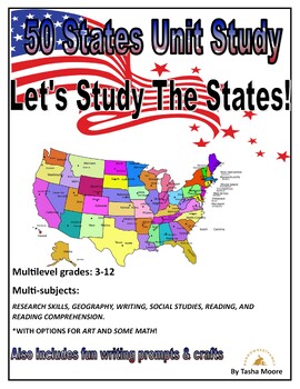 Preview of 50 States Unit Study | United States of America | State exploration | Mapping