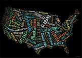 50 States Vocabulary image for Classroom Decoration Poster