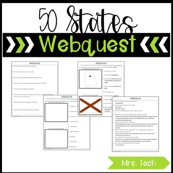 Preview of 50 States Webquest