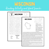50 States: Wisconsin, Following Directions Activity and Wo