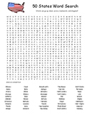 50 State Word Search Worksheets Teaching Resources Tpt