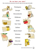 50 States Worksheets -- puzzles & more