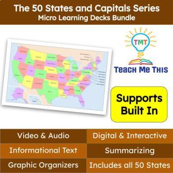 Preview of 50 States and Capitals Informational Text and Activities Bundle