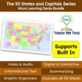 50 States and Capitals Informational Text and Activities Bundle
