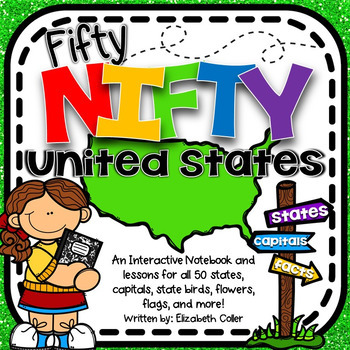 Preview of 50 States and Capitals Interactive Notebook - 50 Nifty United States