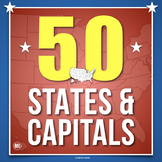 50 States and Capitals: Maps, Tests, Activities, Google Classroom & Google Forms