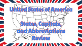 50 States and Capitals Review and Test