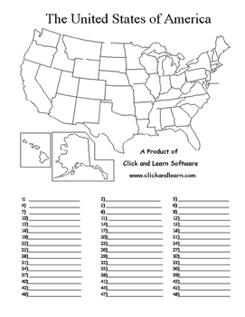 50 States and Capitals Test by Harnessing History | TpT