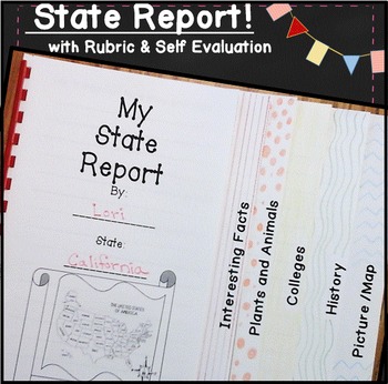 Preview of 50 States and Capitols State Report Template Summer School Curriculum 5th Grade