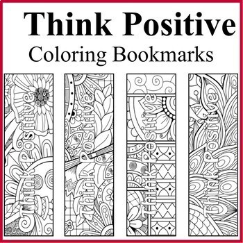 Think Possitive & Possitive Affirmation Coloring Book For Kids From Age 2 –  8 and adults, Simple