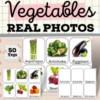 Preview of 50 Types of Vegetables Sorting Using Real Photos With and Without Labels