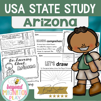 Preview of 50 States Project | Arizona Facts Activities Worksheets Reading Comprehension