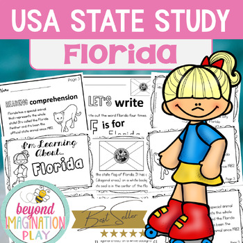 Preview of 50 States Project | Florida Facts Activities Worksheets Reading Comprehension