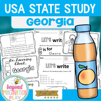 Preview of 50 States Project | Georgia Facts Activities Worksheets Reading Comprehension