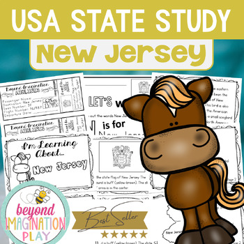 Preview of 50 States Project | New Jersey Facts Activities Worksheets Reading Comprehension