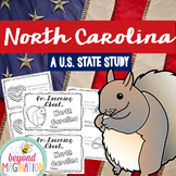50 US States - North Carolina State Study - Fun Facts, Flag, Map 