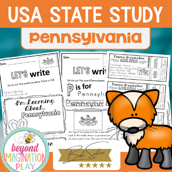 Preview of 50 States Project Pennsylvania Facts Activities Worksheets Reading Comprehension