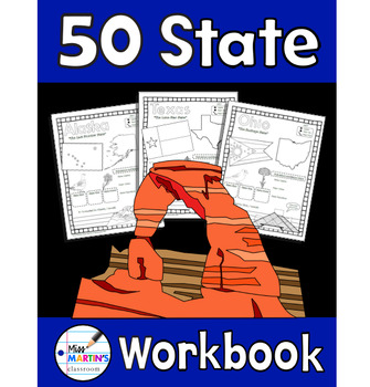 Preview of 50 U.S. States - Student Workbook